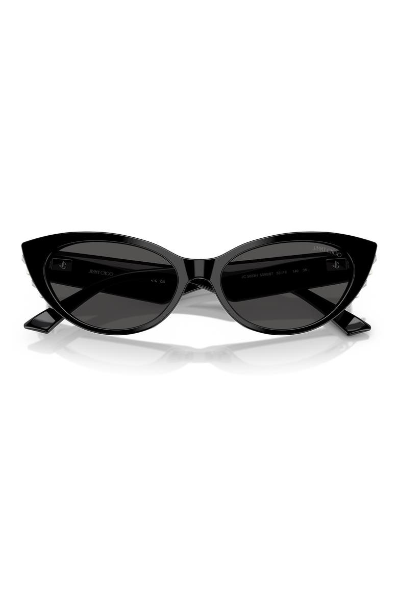 55mm Cat Eye Sunglasses, Alternate, color, BLACK