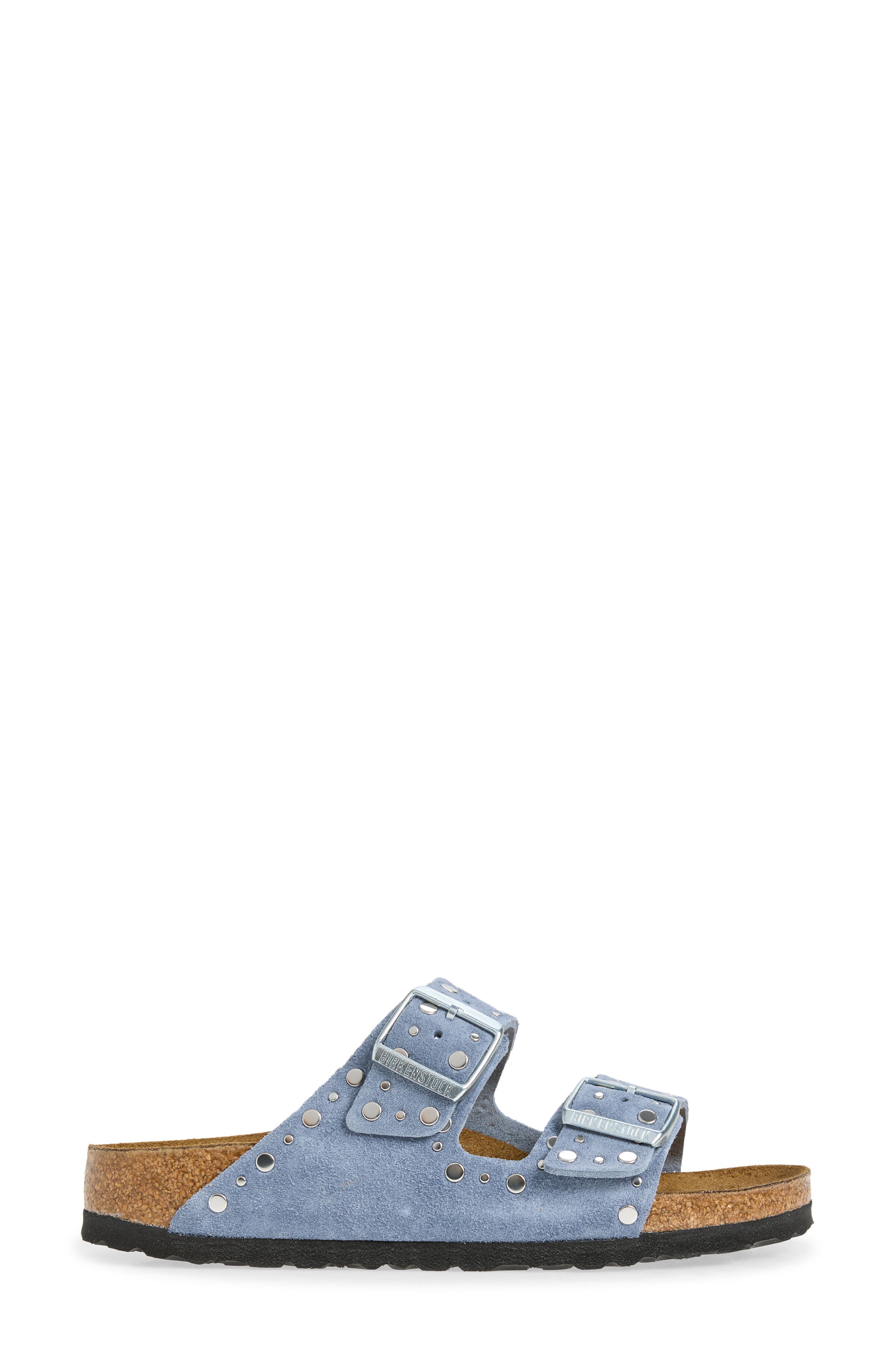 Arizona Rivets Studded Slide Sandal, Alternate, color, STONE BLUE