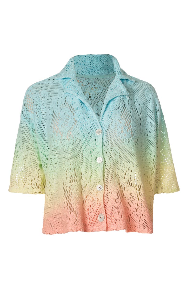 Maaji Ocean Drift Octavia Cover-Up Shirt, Alternate, color, Light/ Pastel Blue