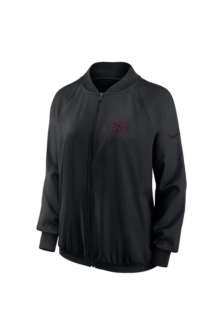 Women's Nike Black San Francisco 49ers Raglan Full-Zip Jacket, Alternate, color, Black