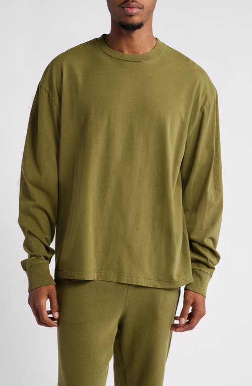 Elwood Core Oversize Long Sleeve T-Shirt in Vintage Olive 