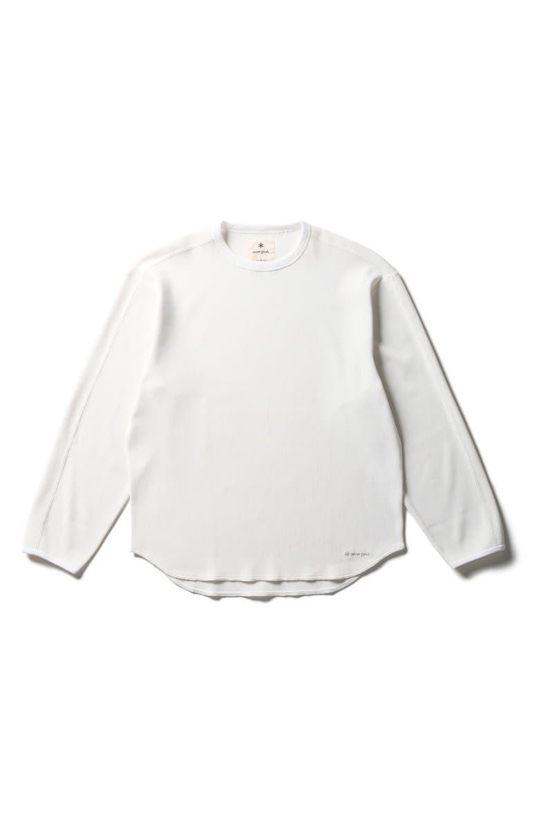 Snow Peak Dry Waffle Long Sleeve T-Shirt, Alternate, color, Off White
