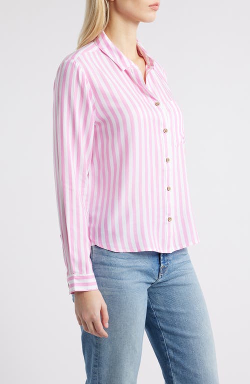BEACHLUNCHLOUNGE BEACHLUNCHLOUNGE CANDACE STRIPE BUTTON-UP SHIRT 