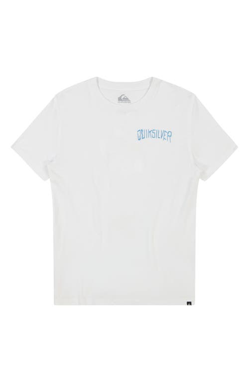 Shop Quiksilver Kids' Natural Order Graphic T-shirt In White
