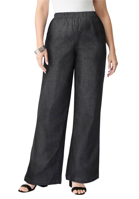 Plus Size Comfort Stretch Wide Leg Jean (Plus)