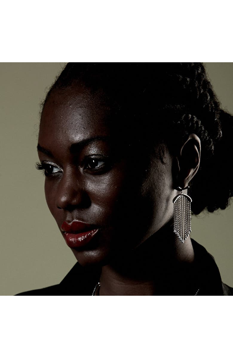 Lucy Quartermaine Falling Earrings, Alternate, color, Sterling Silver