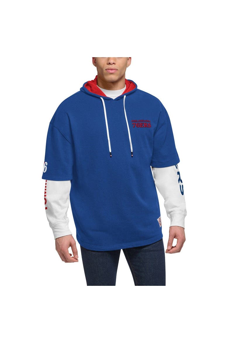 Men's Tommy Jeans Royal/White Philadelphia 76ers Matthew 2-In-1 T-Shirt & Hoodie Combo Set, Main, color, Royal