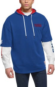 TOMMY JEANS Men's Tommy Jeans Royal/White Philadelphia 76ers Matthew 2-In-1 T-Shirt & Hoodie Combo Set