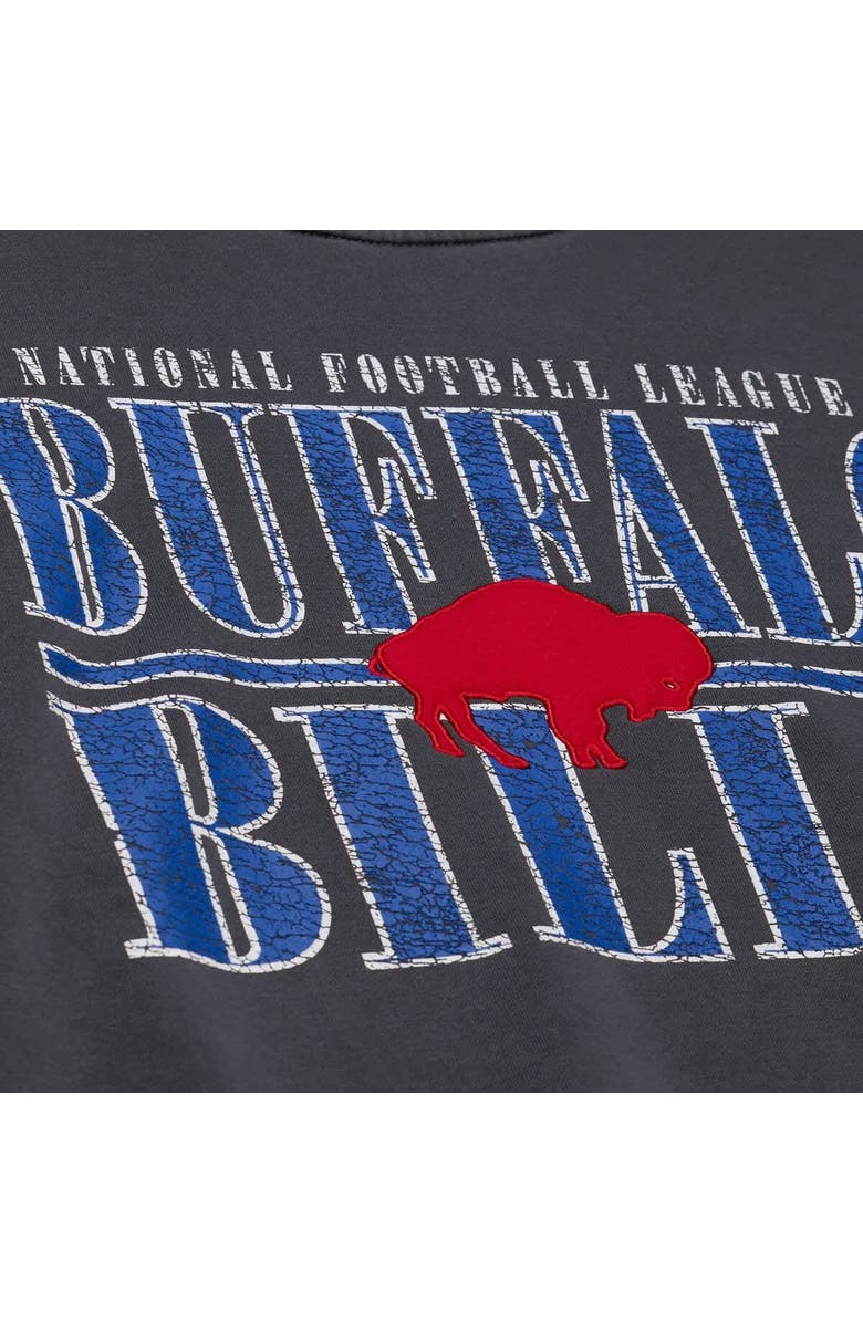 Mitchell & Ness Men's Mitchell & Ness Black Buffalo Bills Downtown Crew Vintage Logo Sweatshirt, Alternate, color,