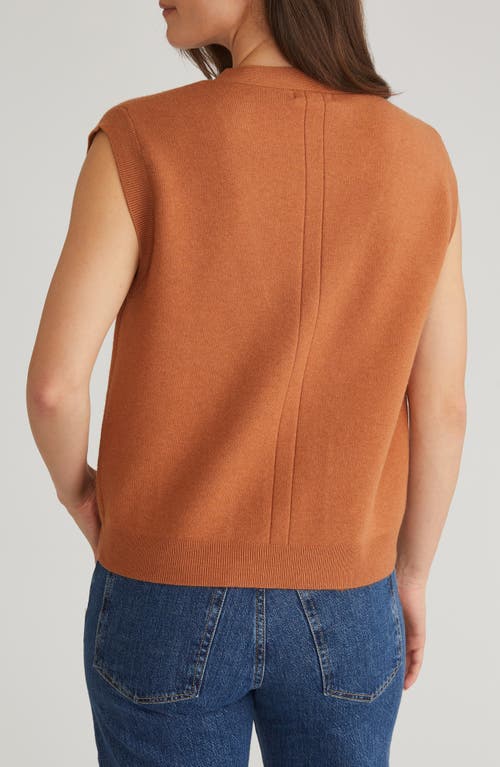 525 Button-up Sweater Vest In Brown