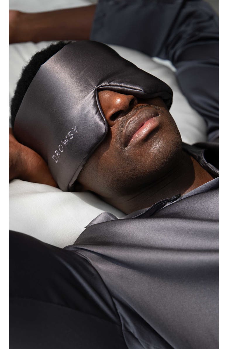 Drowsy Sleep Co. Silk Sleep Mask, Alternate, color, Moonlight Shadow