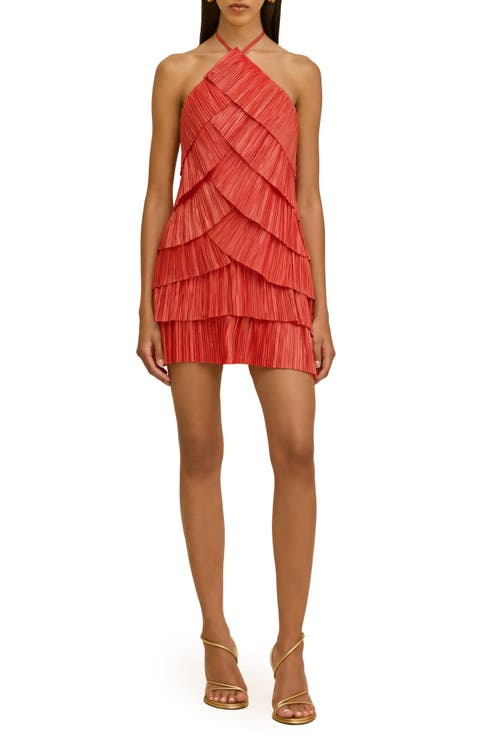 Varsha Halter Tiered Minidress