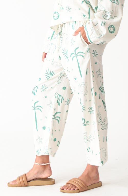 Electric & Rose Sail Print Wide Leg Pants In White