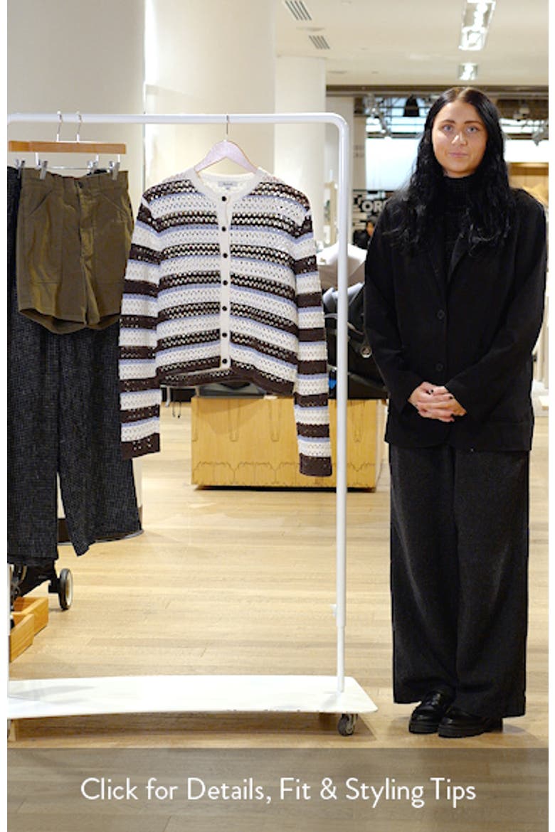 Stripe Pointelle Cardigan video
