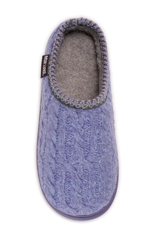 Muk Luks Bindi Faux Shearling Lined Clog In Purple