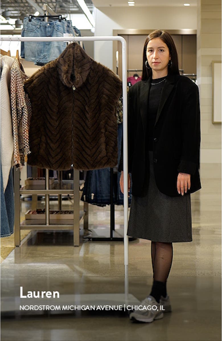 Chevron Faux Fur Vest, sales video thumbnail