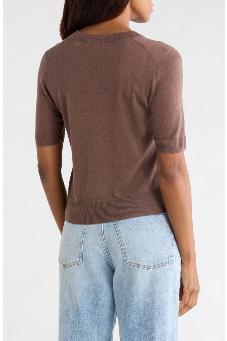 Crewneck Wool Sweater, Alternate, color, JAVA