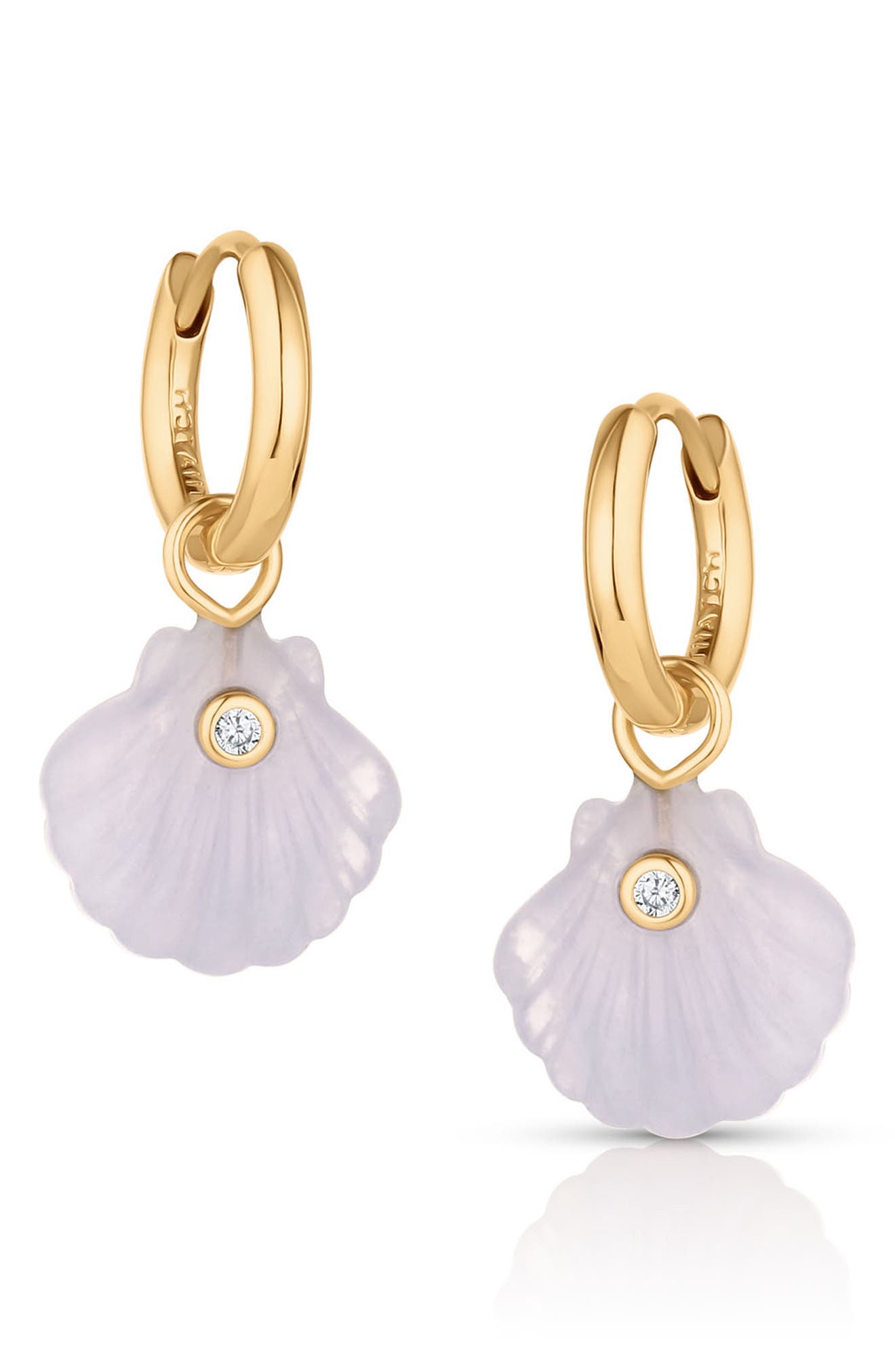 Thatch Coquille Drop Earrings In Blue Lace