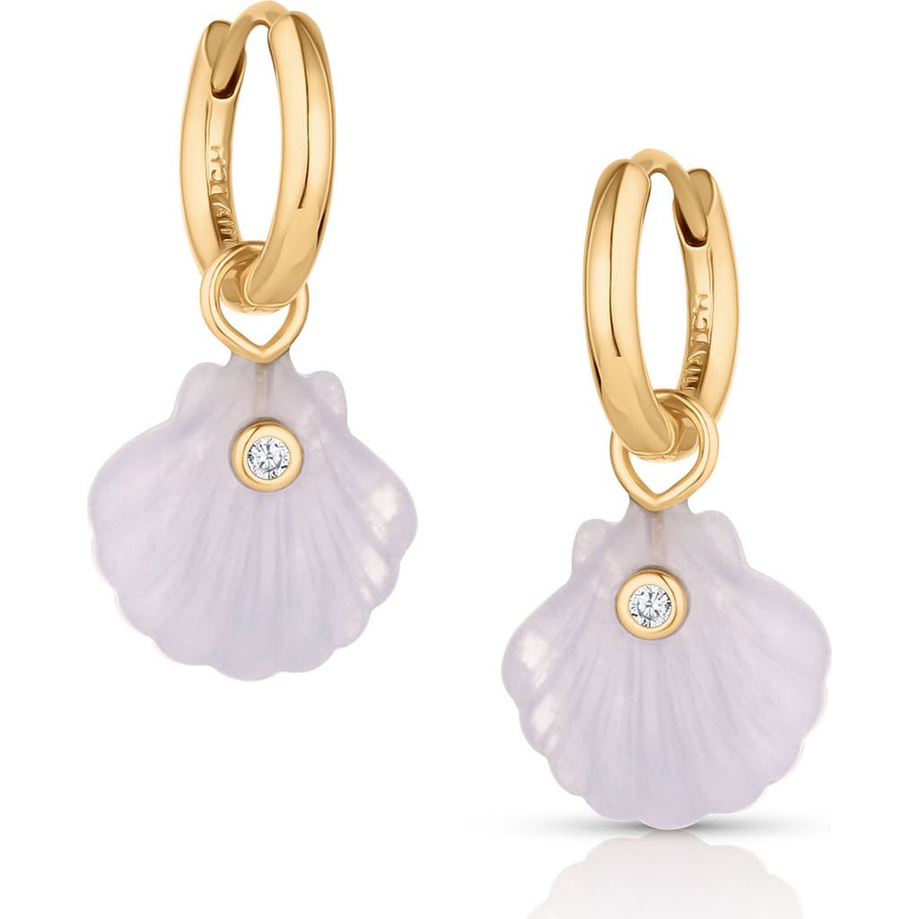Thatch Coquille Drop Earrings In Blue Lace