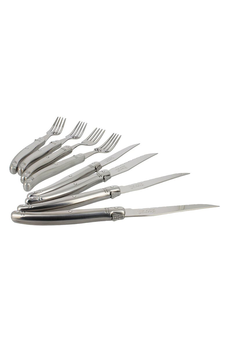 FRENCH HOME Laguiole 8-Piece Stainless Steel Knife & Fork Set - Silver, Alternate, color, Silver