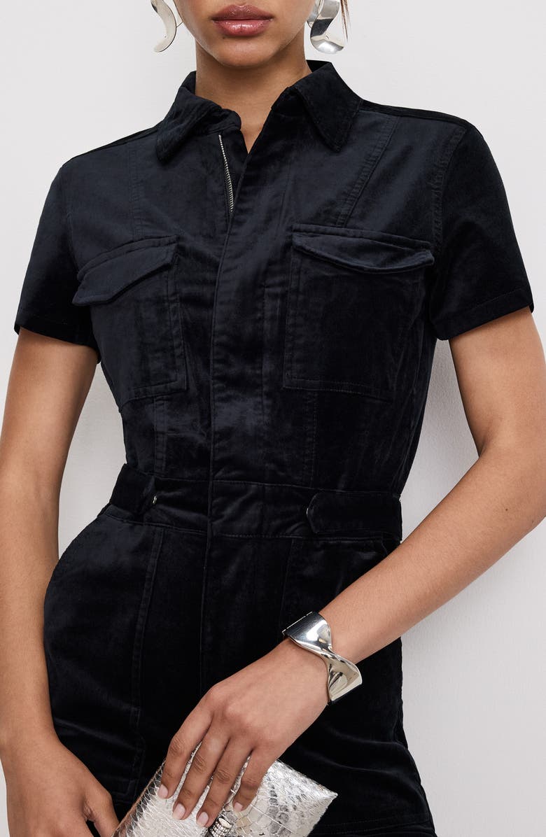 Good American Fit for Success Bootcut Velvet Jumpsuit, Alternate, color, 