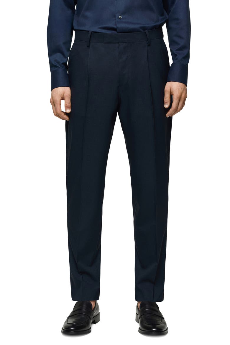 Slim Fit Virgin Wool Suit Pants, Main, color, DARK NAVY