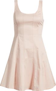Open Edit Seam Fit & Flare Poplin Minidress