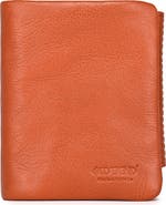 OLD TREND Clover Genuine Leather Slim Secure Trifold RFID Wallet