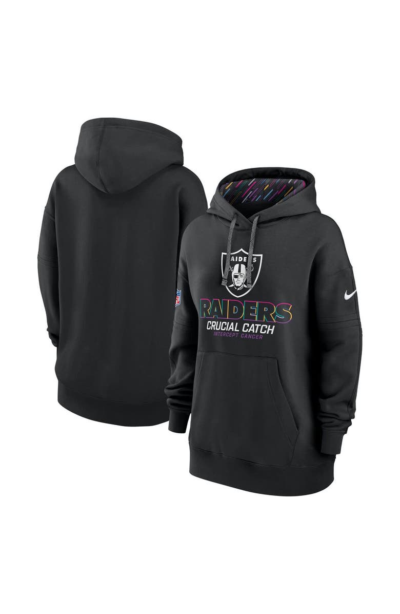 Nike Women's Nike  Black Las Vegas Raiders 2024 NFL Crucial Catch Club Pullover Hoodie, Main, color, 