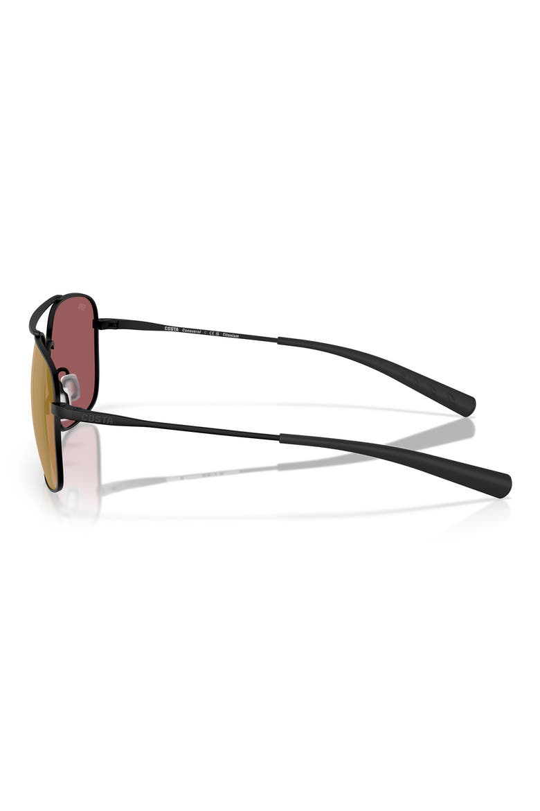 Canaveral 59mm Sunglasses, Alternate, color, SATIN BLACK / GOLD MIRROR 580G