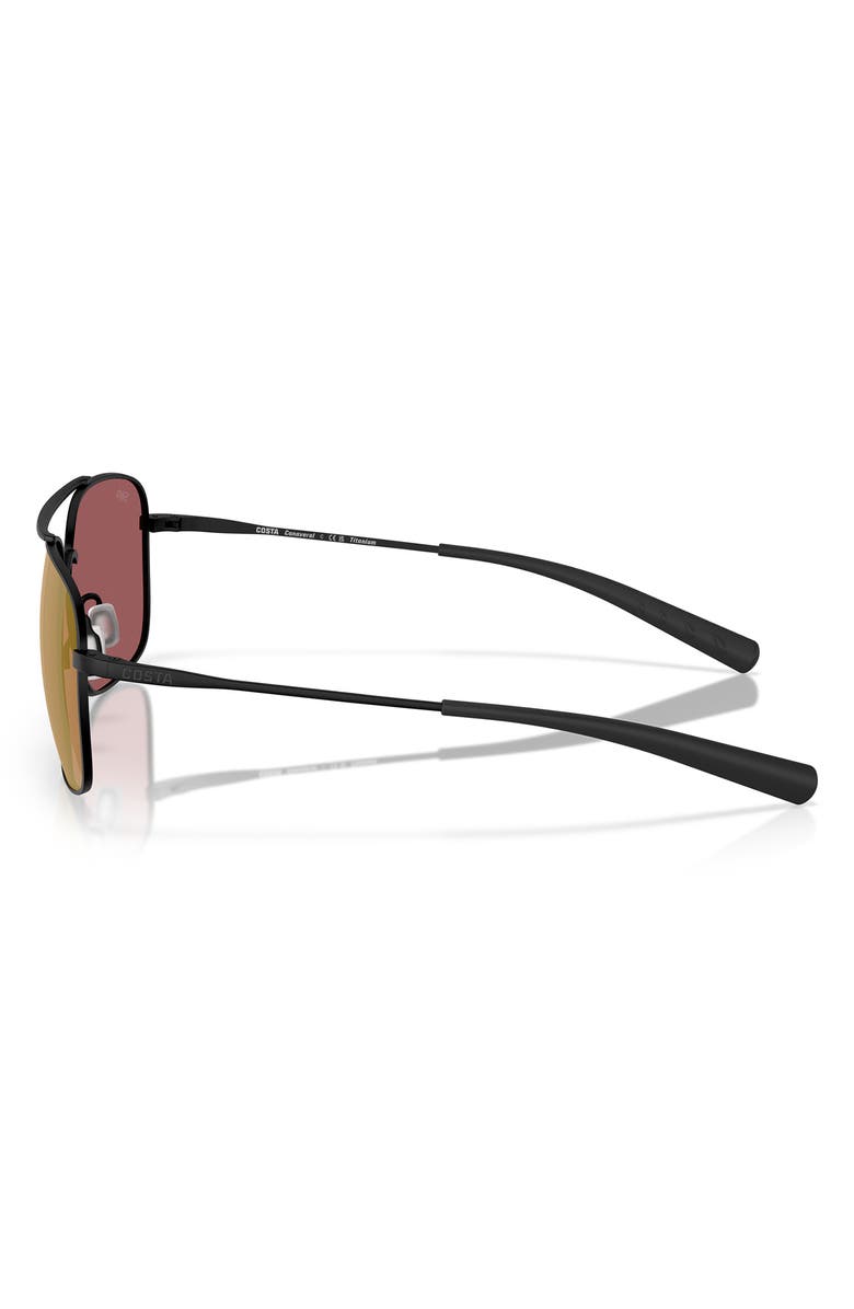 Costa Del Mar Canaveral 59mm Sunglasses, Alternate, color, Satin Black / Gold Mirror 580G