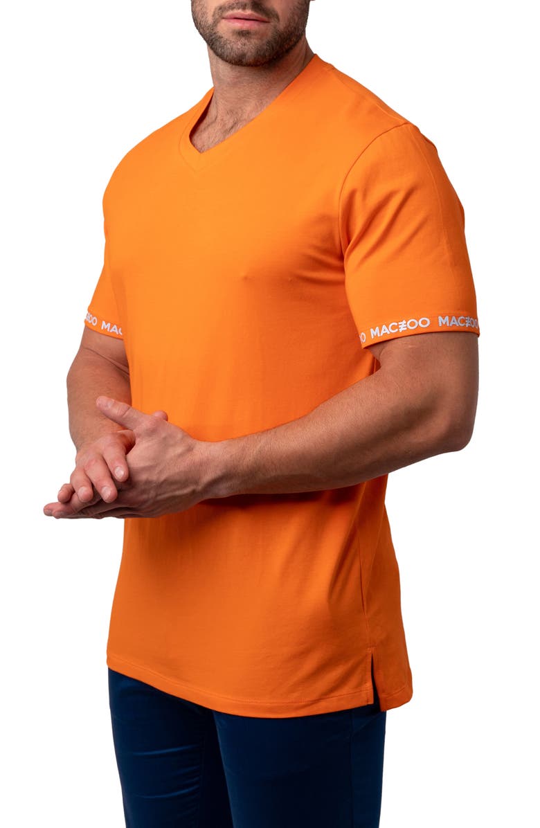 Maceoo Vivaldi Cotton V-Neck T-Shirt, Alternate, color, Orange