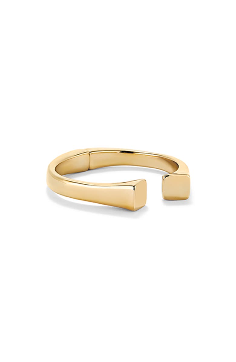 UNODE50 Rigid 18K Gold-Plated Bracelet Smooth Finish And Square Shape, Alternate, color, Metallic Gold