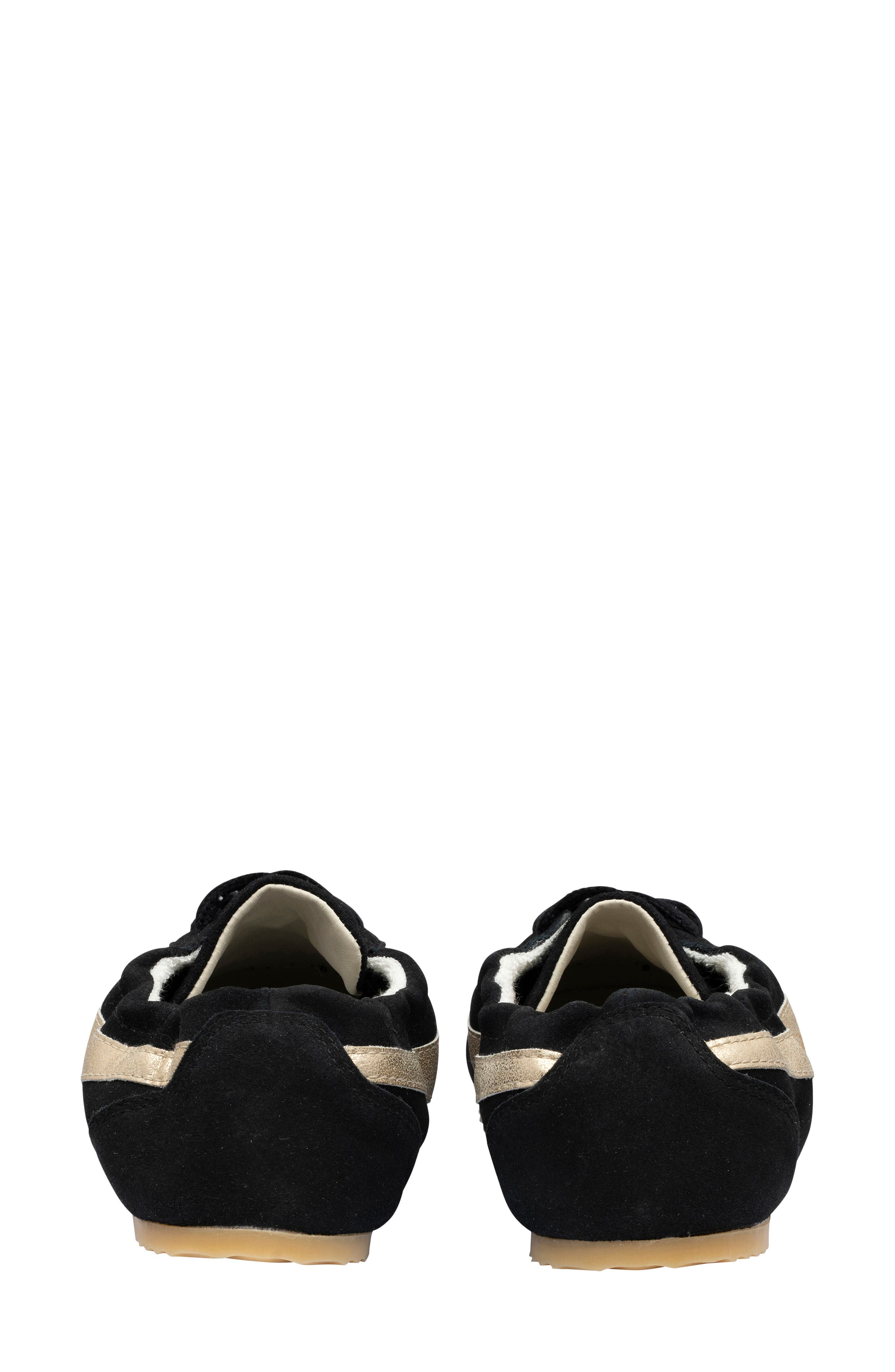 Aurora Leather Sneaker, Alternate, color, BLACK/ GOLD