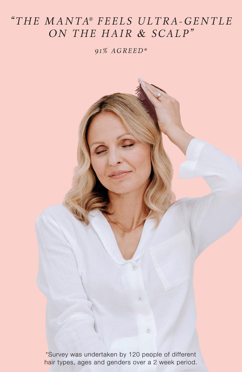 Manta The Gentle Brush for Healthier Hair & Scalp, Alternate, color, Black