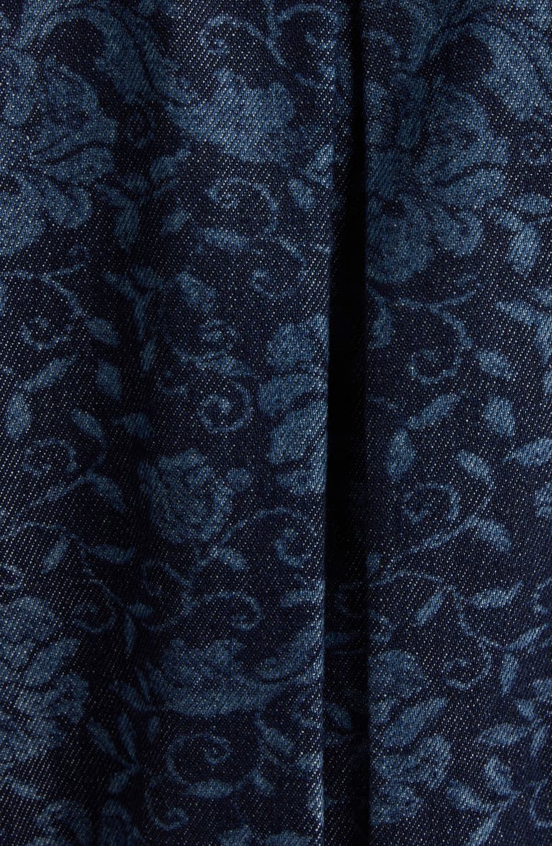 Dries Van Noten Vistam Floral Jacquard Crop Denim Jacket, Alternate, color,