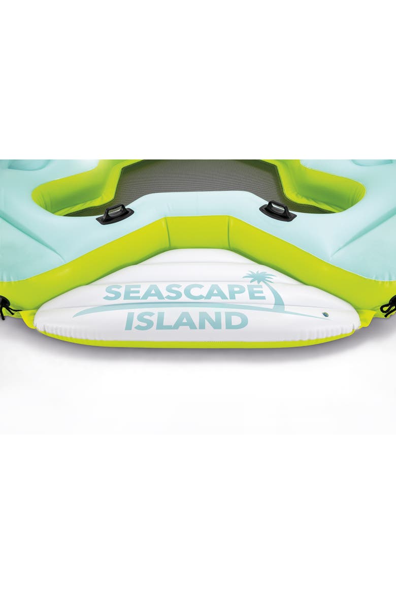 Seascape Island Inflatable Relaxation Island Float, Alternate, color, Multicolored