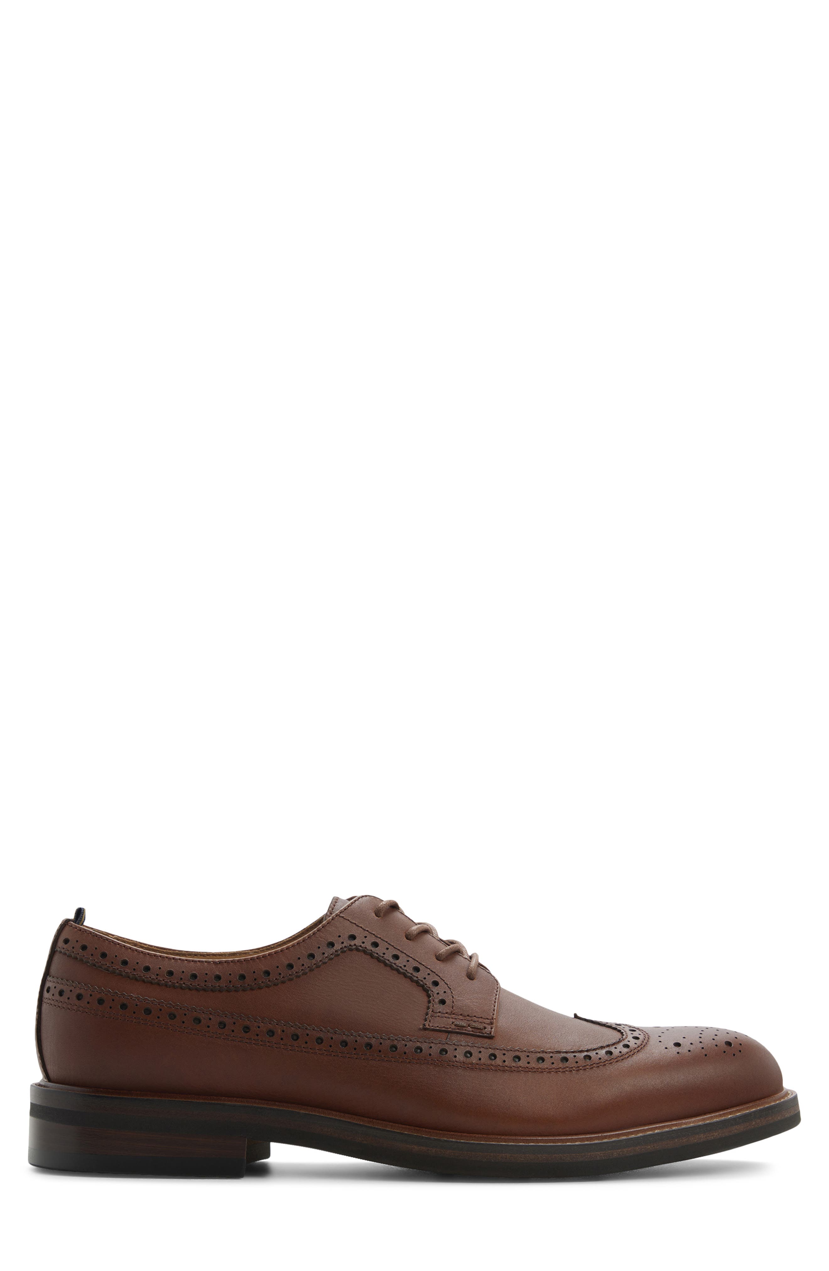 Brooks Brothers Brookfield Brogue Oxford, Alternate, color, Brown