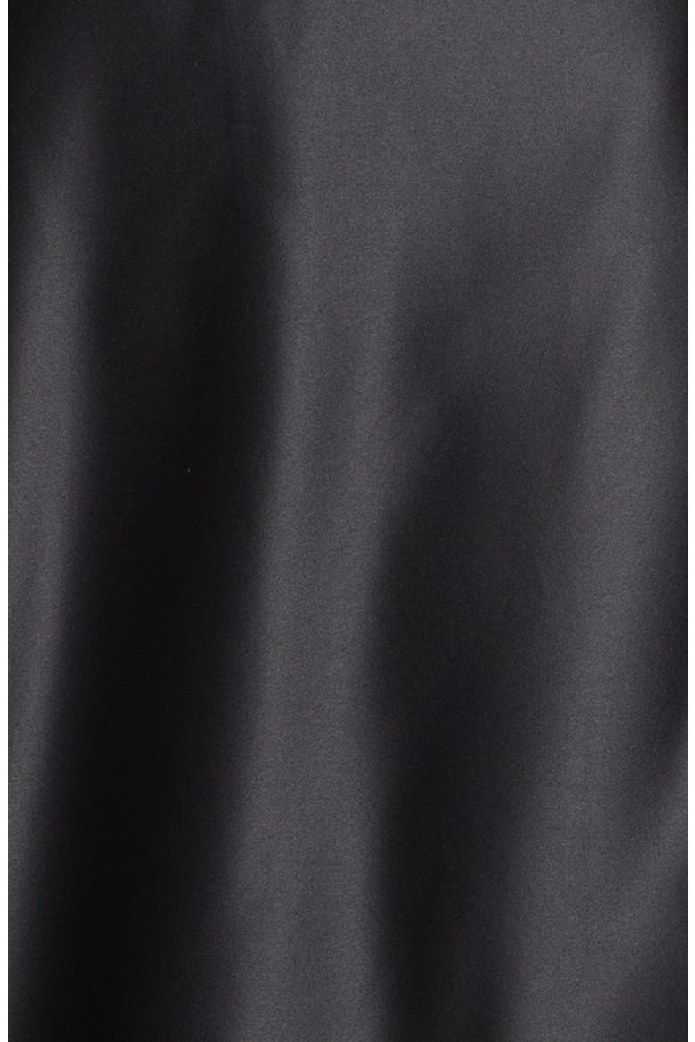 Satin A-Line Skirt, Alternate, color, BLACK