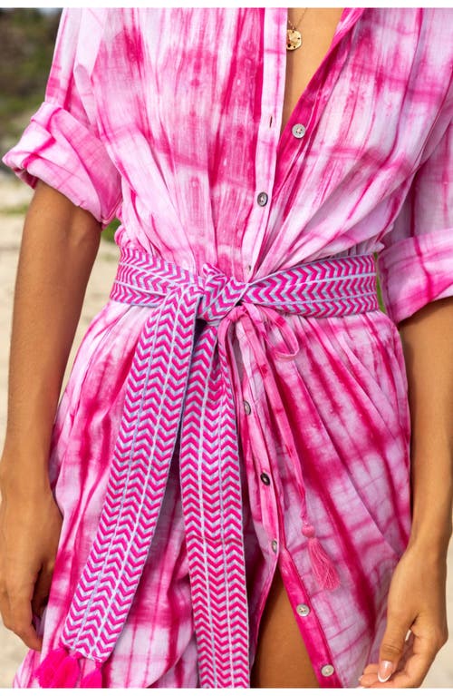 Mer St. Barth Embrodiery Belt Sea Stripe Embroidery In Blue