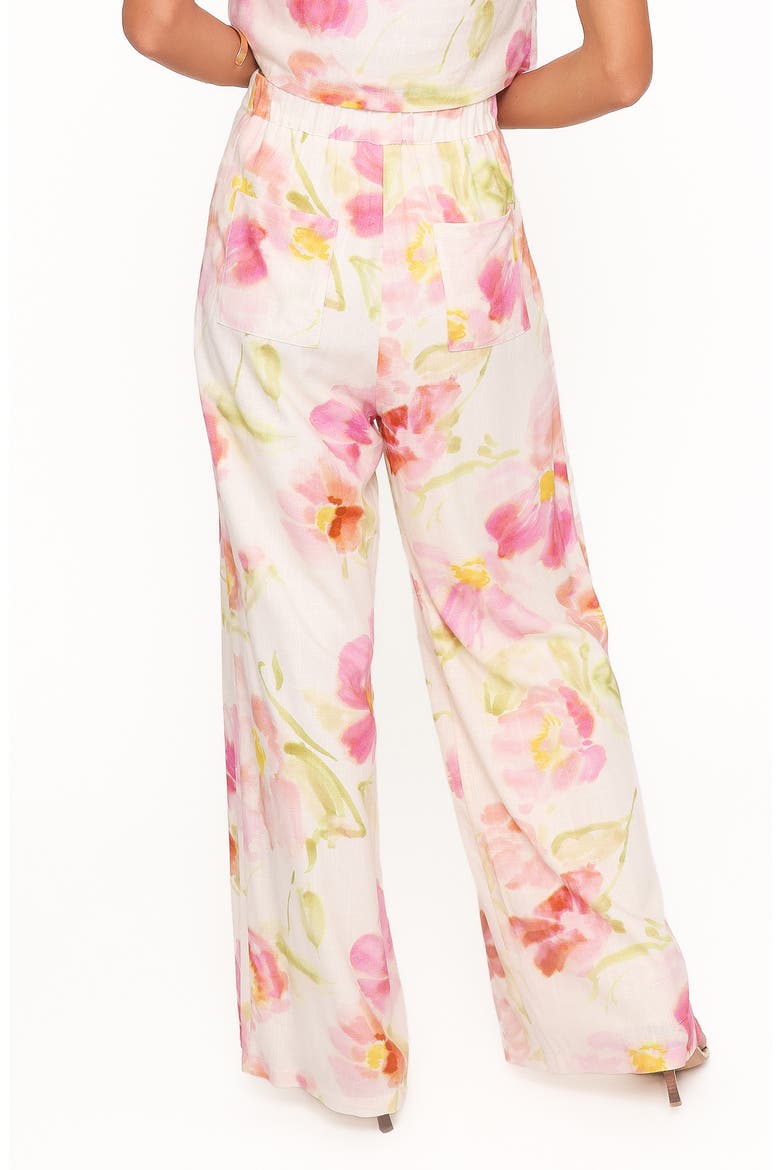 Devlin Floral High Waist Wide Leg Pants, Alternate, color, PINK GARDEN FLORAL
