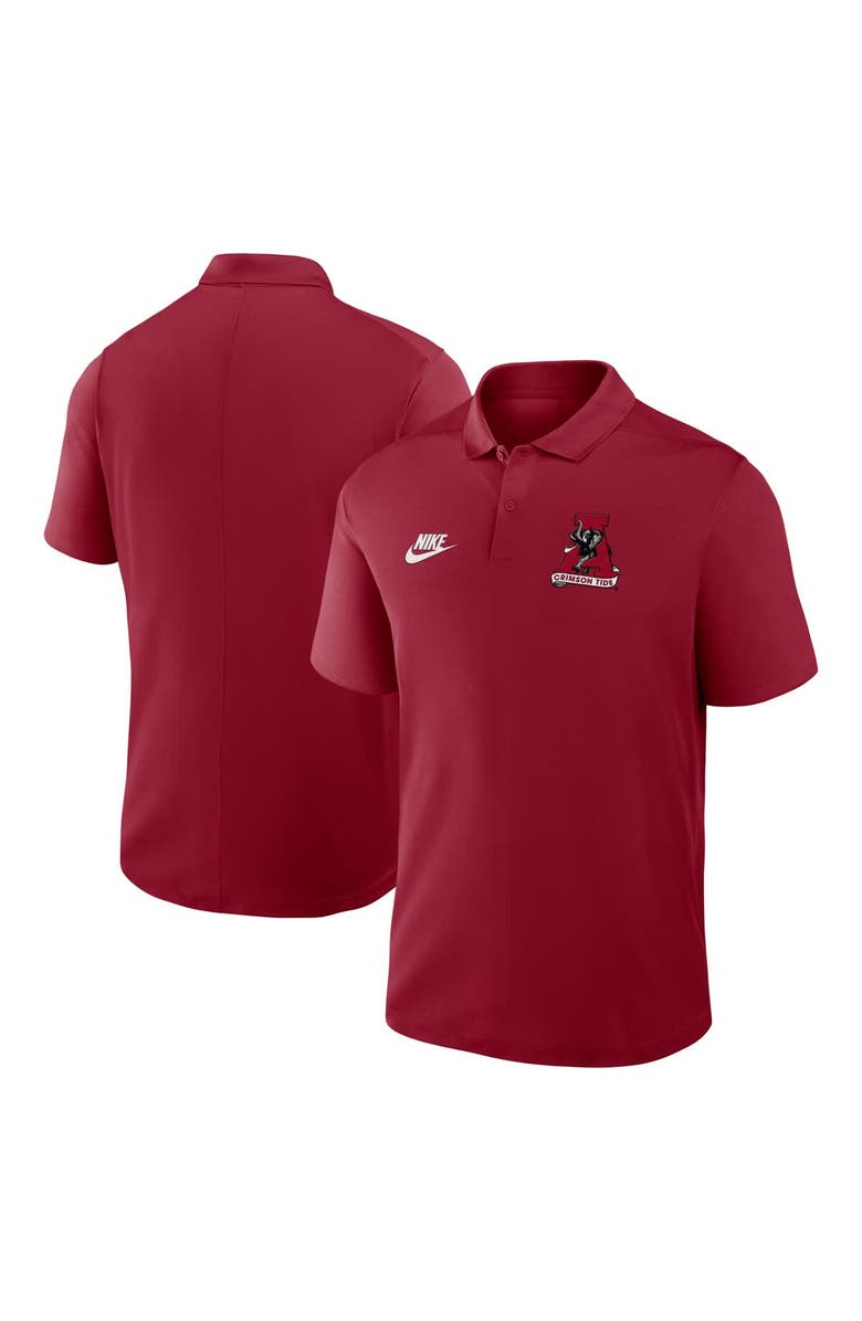Nike Men's Nike Crimson Alabama Crimson Tide Primetime Victory Legacy Vault Logo Performance Polo, Main, color, Crimson