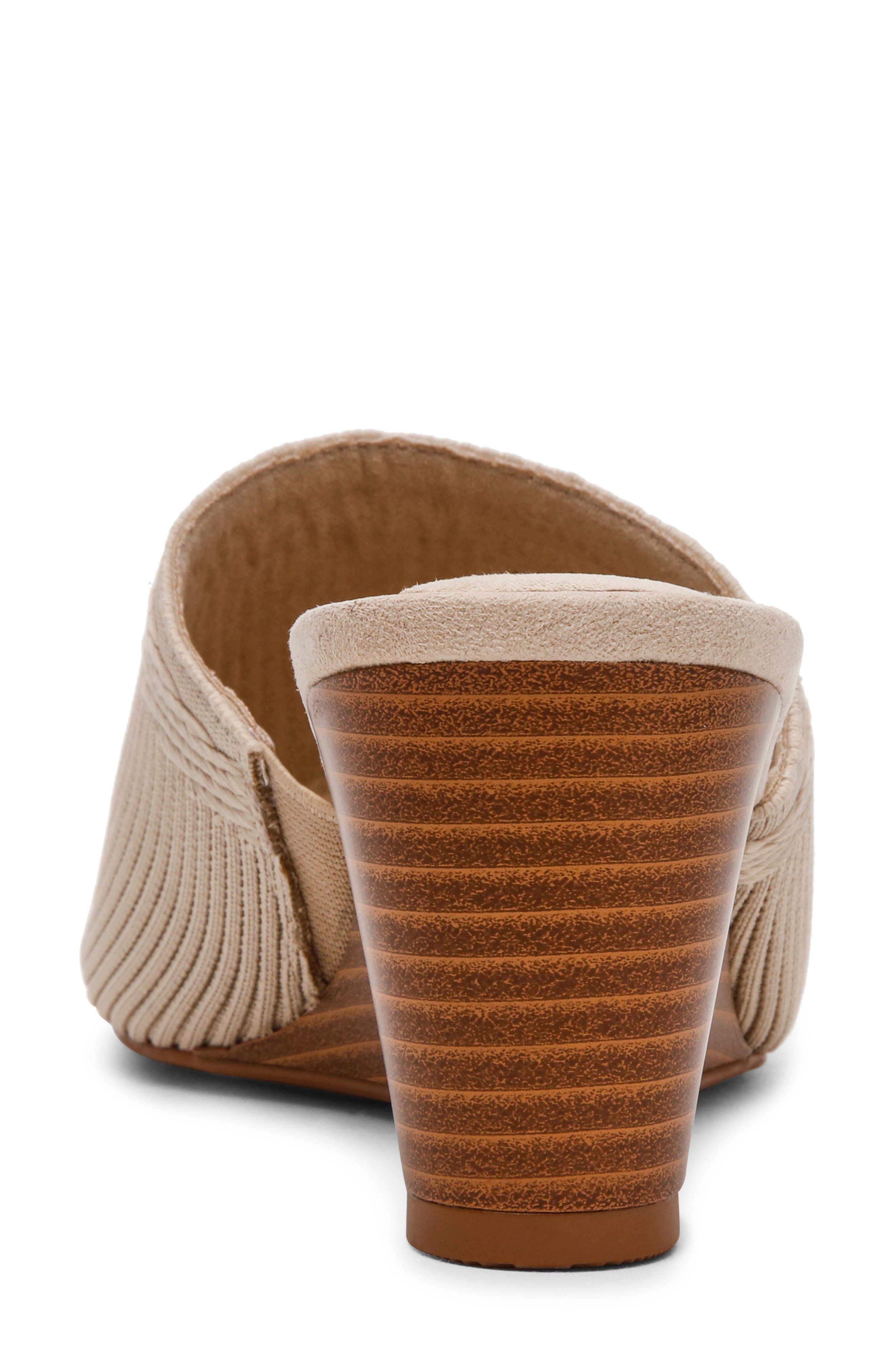 Capley Wedge Sandal, Alternate, color, ALMOND KNIT