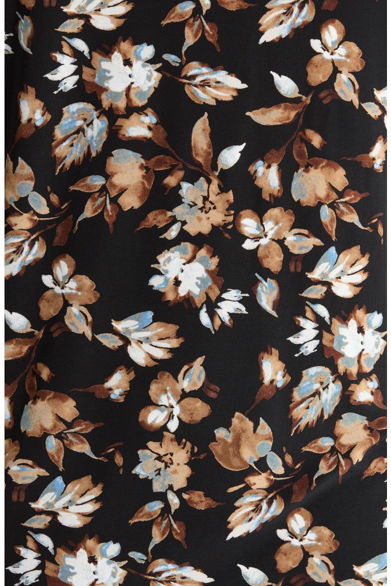 Floral Print Keyhole Top, Alternate, color, ANNE BLACK MULTI