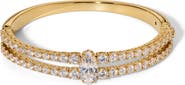 Nadri Everleigh Cubic Zirconia Hinged Bangle Bracelet