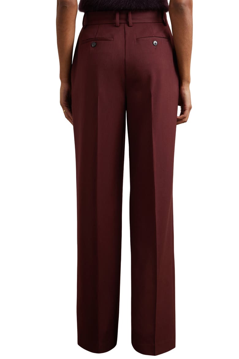 Luisa Wide Leg Pintuck Trousers, Alternate, color, BURGUNDY
