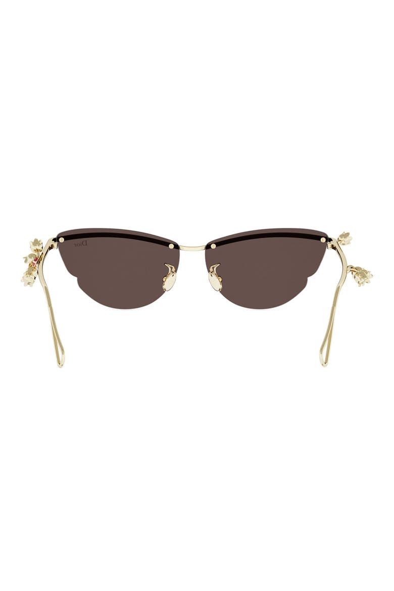 DiorLily B1U Oversize Cat Eye Sunglasses, Alternate, color, SHINY GOLD DH / BROWN