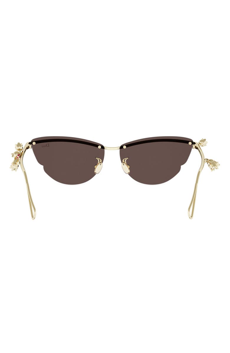 DIOR Lily B1U Oversize Cat Eye Sunglasses, Alternate, color, Shiny Gold Dh / Brown