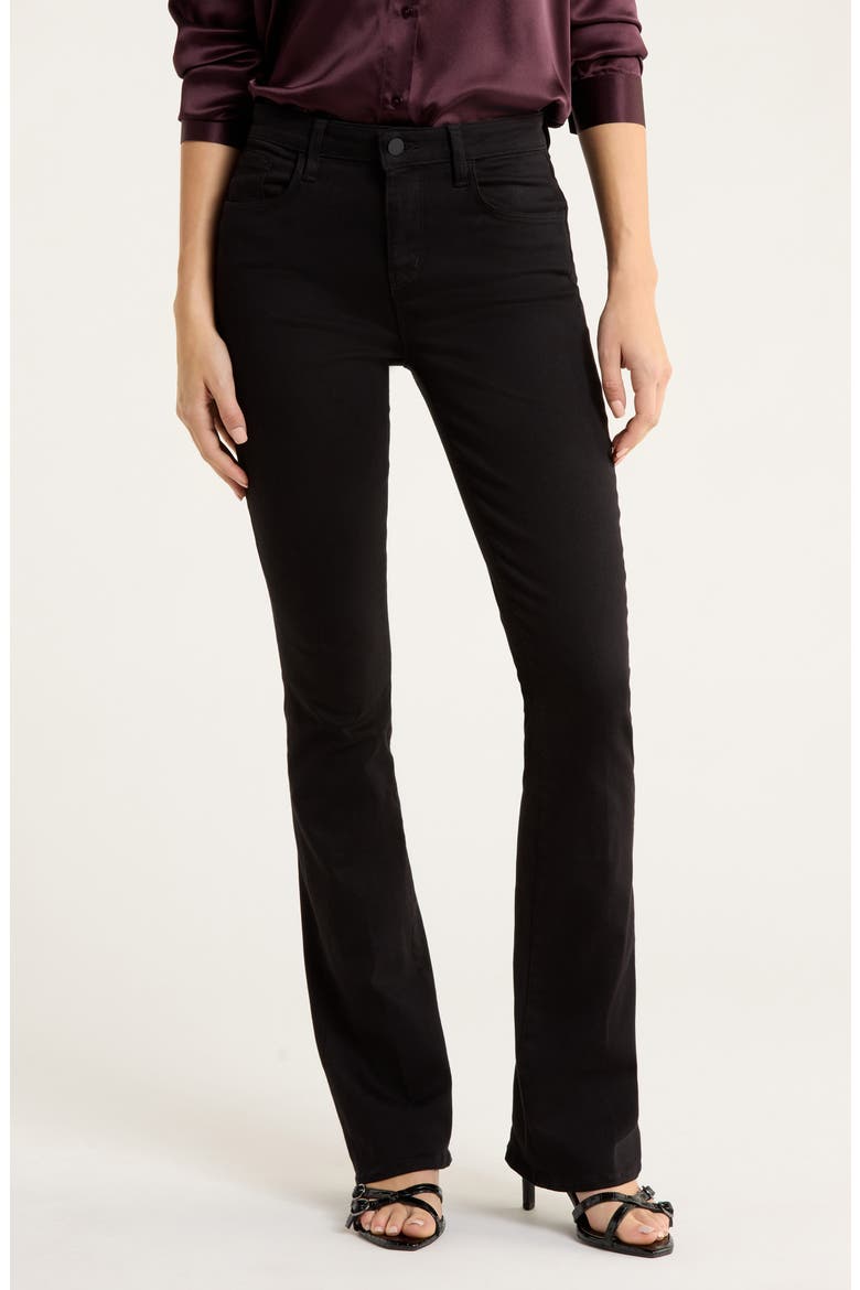 Selma Sleek Baby Bootcut Jeans, Main, color, NOIR