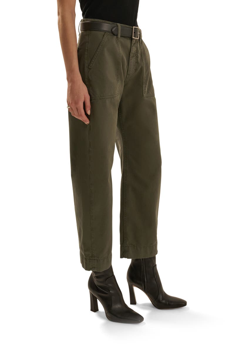 The Major Wide Leg Crop Pants, Alternate, color, ARMY